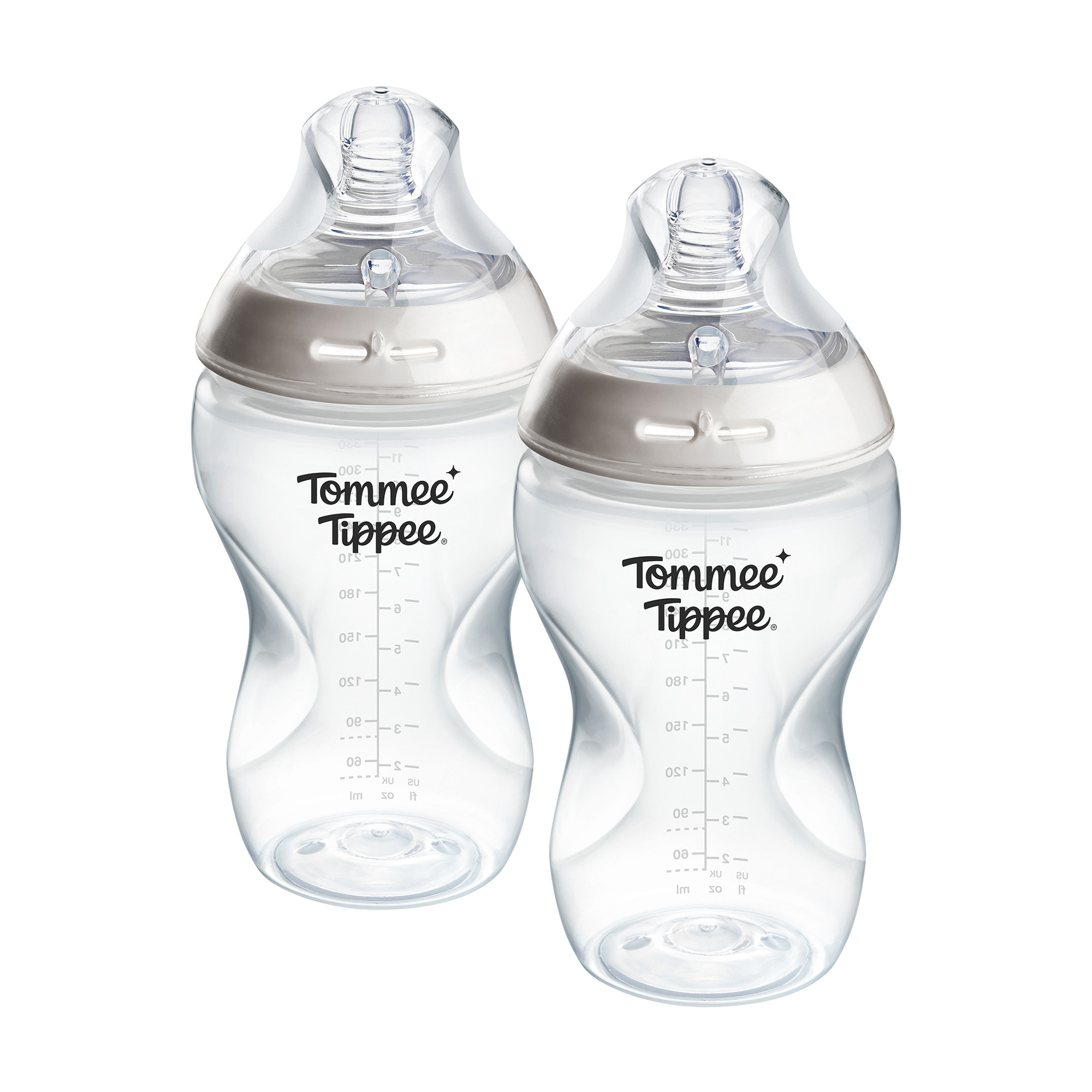 Tommee Tippee Natural Start önsterilizáló cumisüveg ANTI-COLIC cumival közepes áramlás 340 ml 3h+, 2 db
